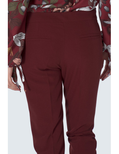 Pantalon classique bordeaux 