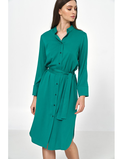 Robe midi en viscose verte 