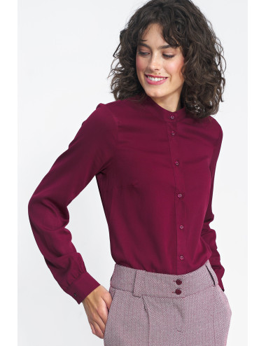 Blouse manches longues bordeaux 