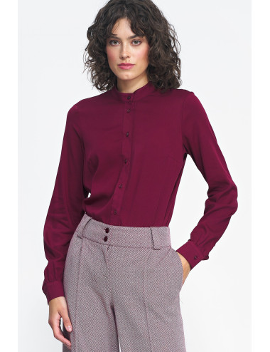 Blouse manches longues bordeaux 