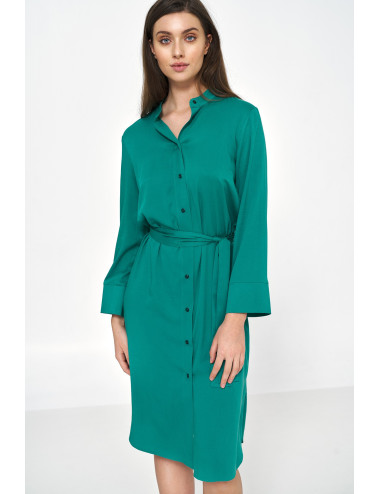 Robe midi en viscose verte 