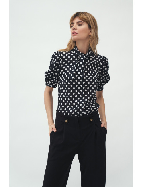 Blouse en viscose à pois 