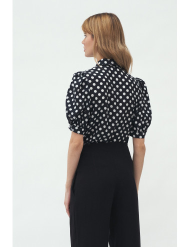 Blouse en viscose à pois 