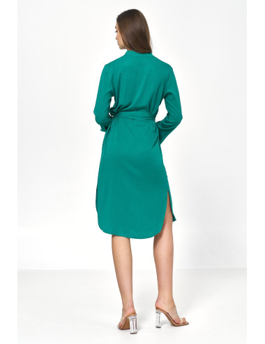 Robe midi en viscose verte 