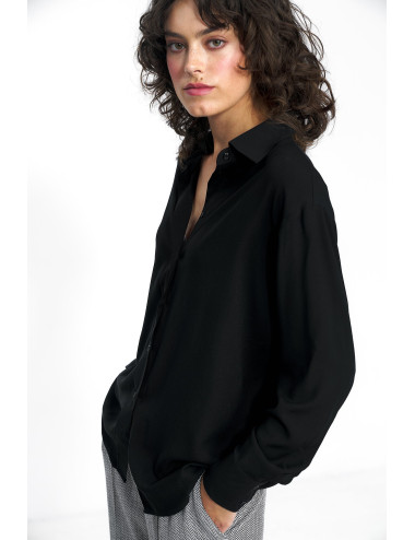 Chemise en viscose noire 