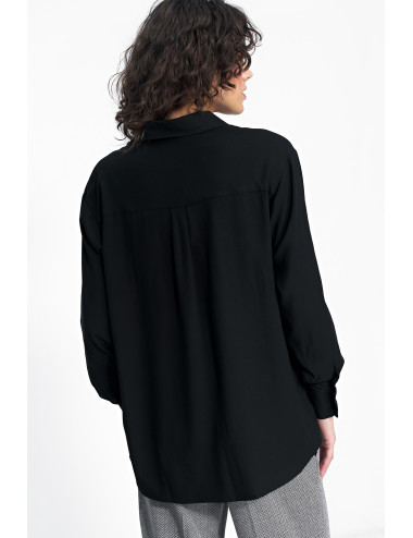 Chemise en viscose noire 