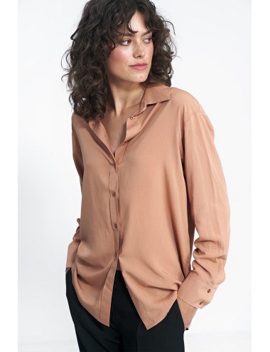 Chemise viscose caramel 