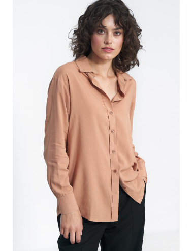 Chemise viscose caramel 