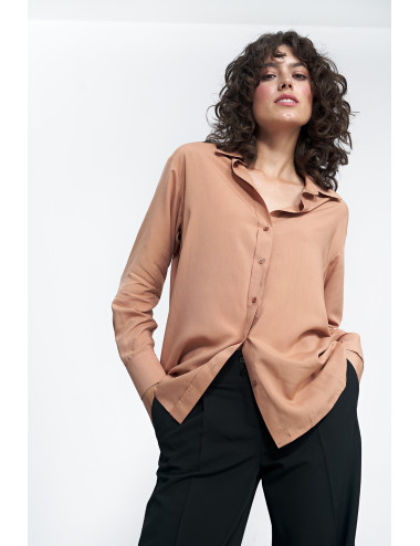 Chemise viscose caramel 