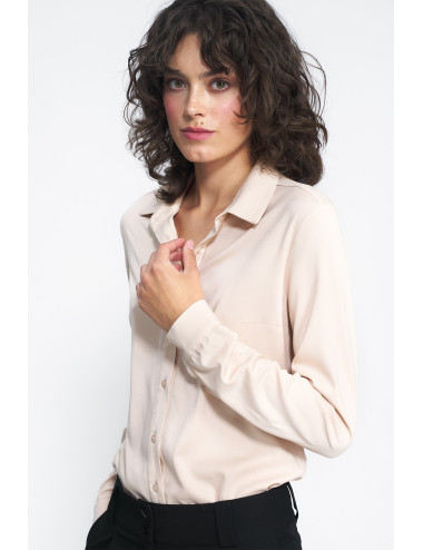 Chemise en viscose beige 