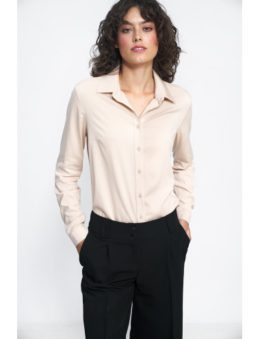 Chemise en viscose beige 