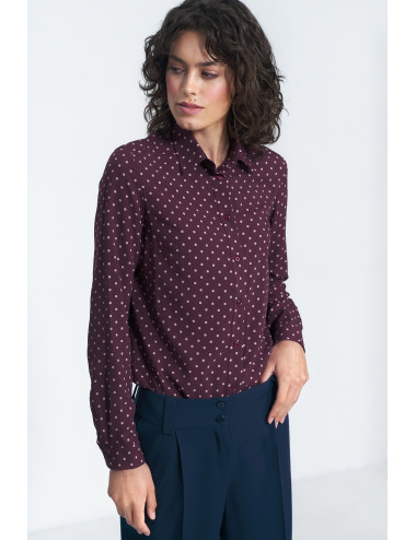 Chemise en viscose à pois 