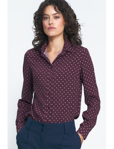 Chemise en viscose à pois 