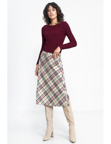 Pull leger manches longues bordeaux 