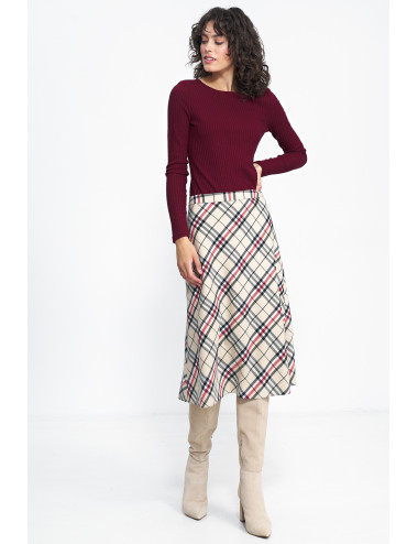 Pull leger manches longues bordeaux 