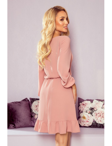 BAKARI Robe aérienne avec un décolleté - ROSE POUDRE 