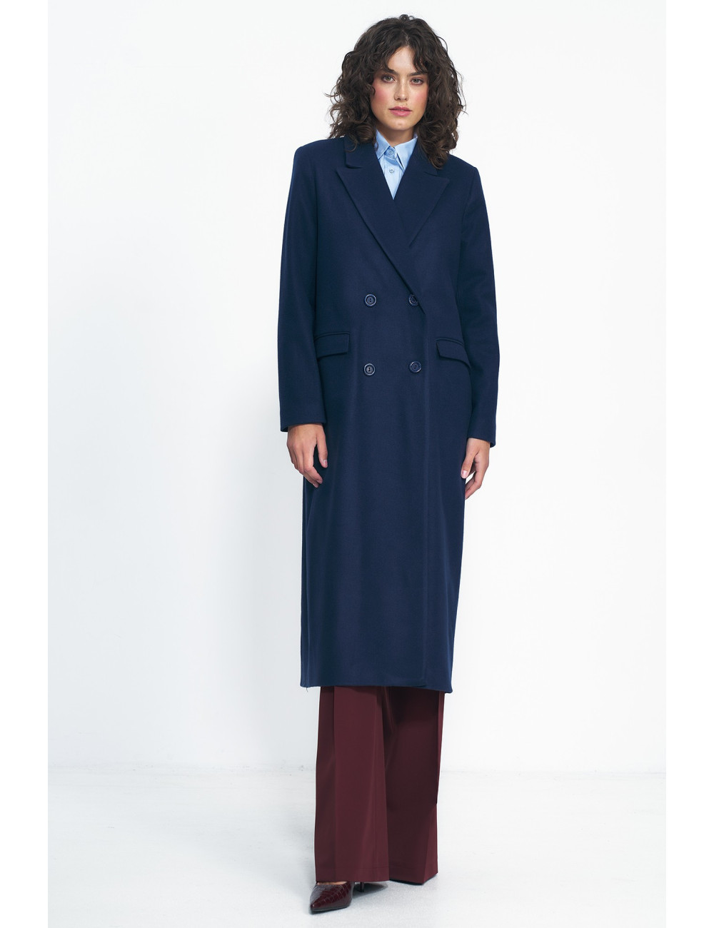 Manteau oversize bleu marine 