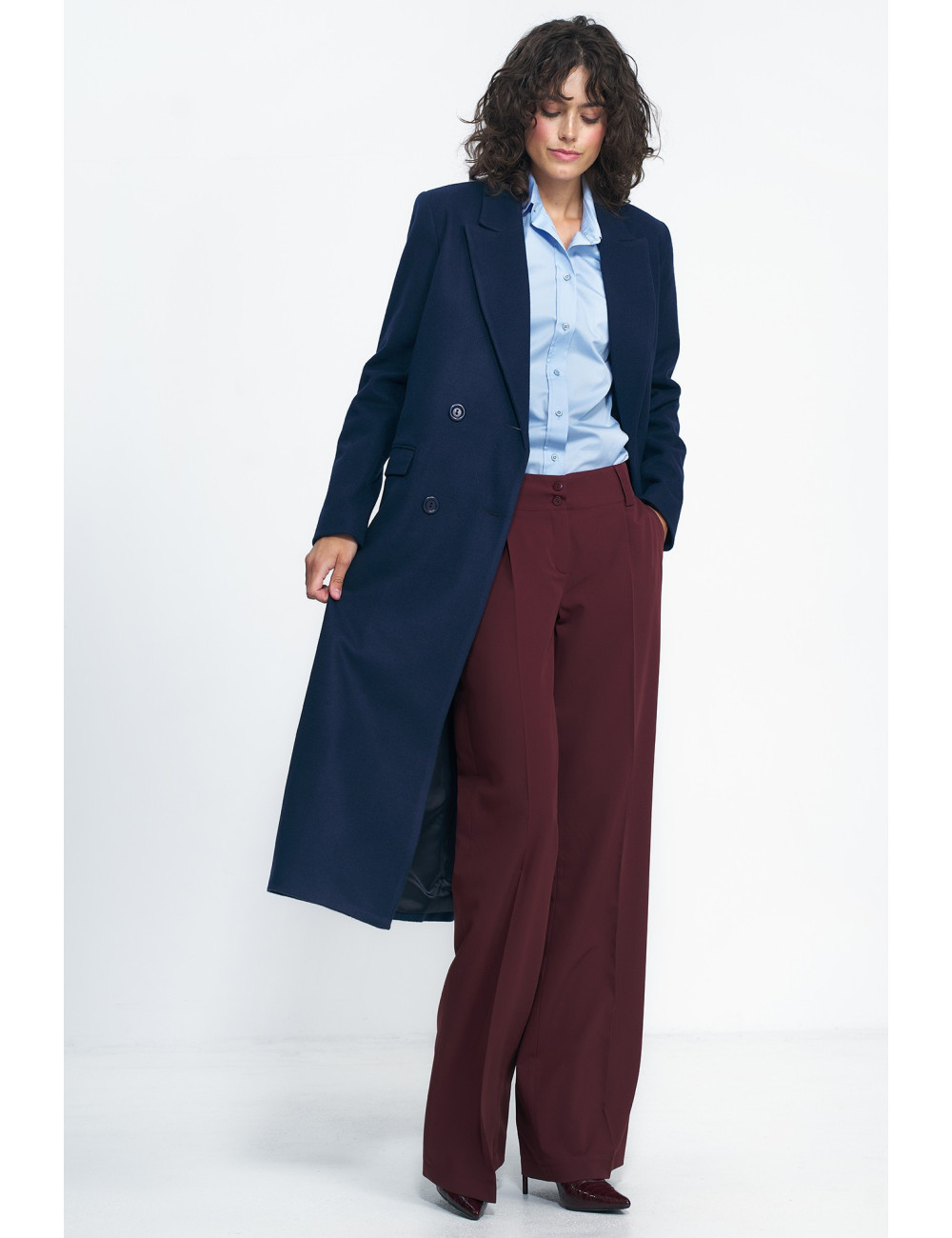 Manteau oversize bleu marine 