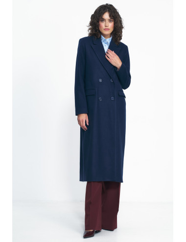 Manteau oversize bleu marine 