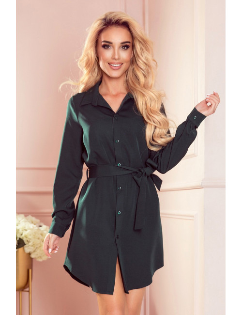 Robe chemise à boutons - VERT BOUTEILLE 