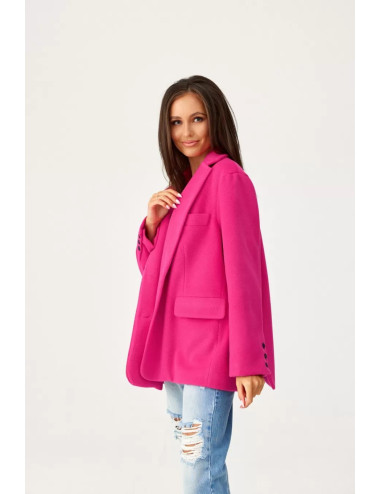 Meghan - Blazer surdimensionné pour femme rose 