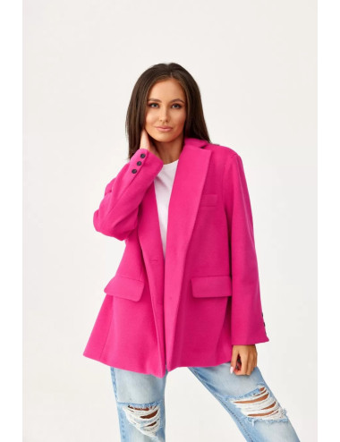 Meghan - Blazer surdimensionné pour femme rose 