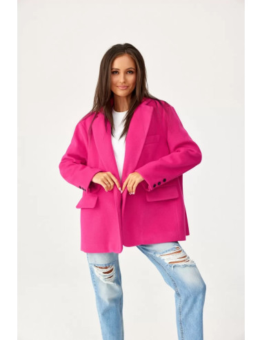 Meghan - Blazer surdimensionné pour femme rose 