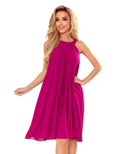 ALIZEE - robe en mousseline à nouer - FUCHSIA 