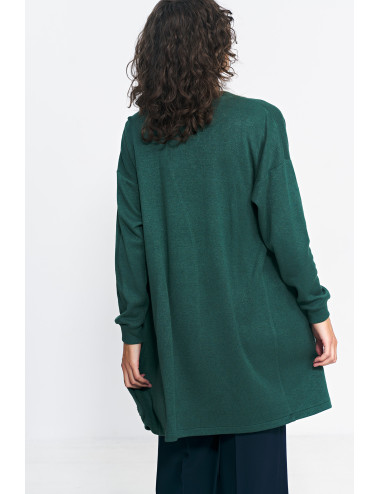 Niezapinany zielony sweter 