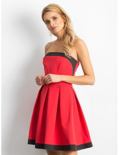 Coral flared dress 
