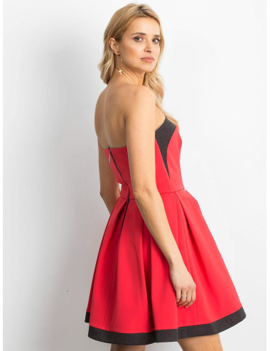 Coral flared dress 