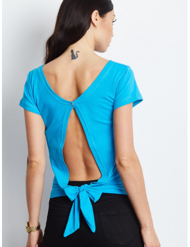 Blue t-shirt with tie back 
