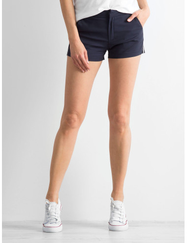 Navy blue shorts with stripes 