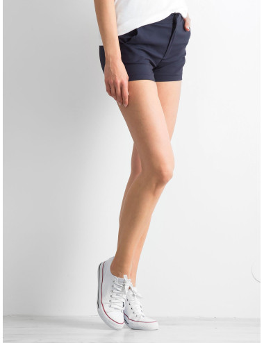 Navy blue shorts with stripes 
