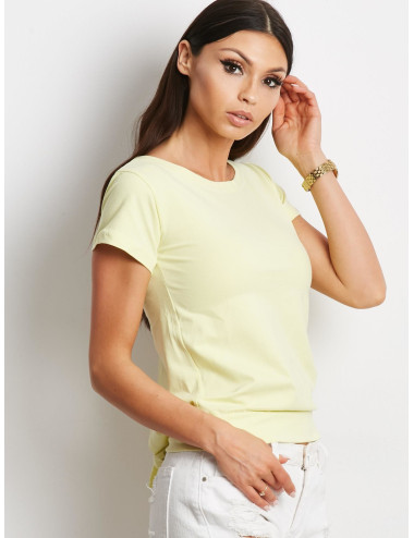 Yellow t-shirt with tie back 