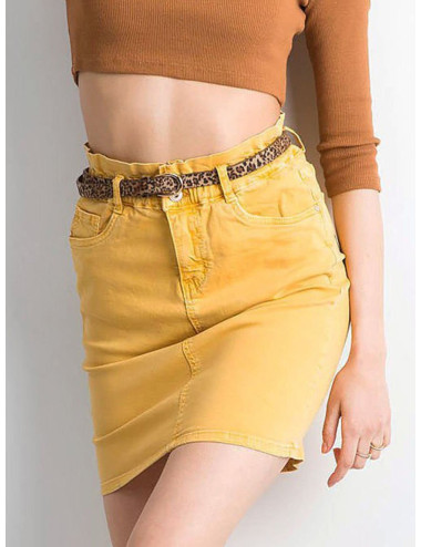 Yellow Fit Denim Skirt 