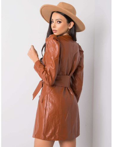 Felicia Light Brown Eco Leather Dress 