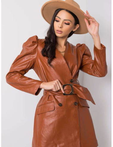 Felicia Light Brown Eco Leather Dress 