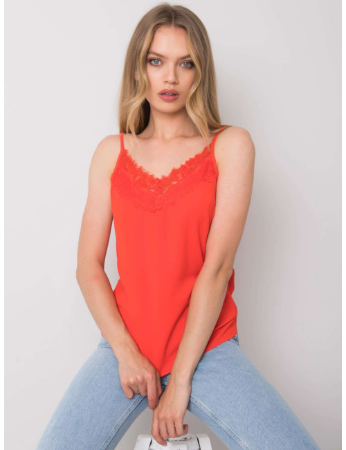 Red top with lace Alenna 