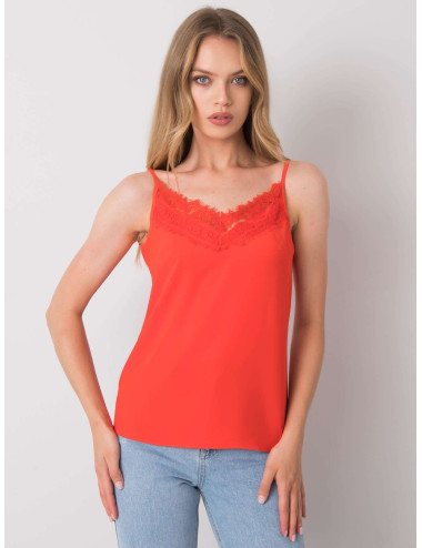 Red top with lace Alenna 