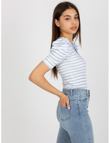White and blue striped blouse Marlo 