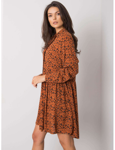 Brown dress with prints Rima FRESH MADE 