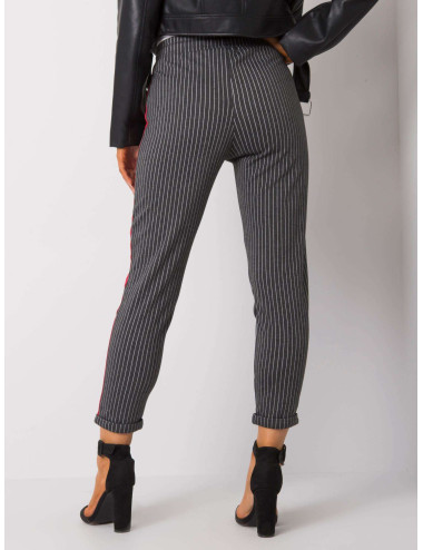 Dark Grey Sabella Striped Pants  