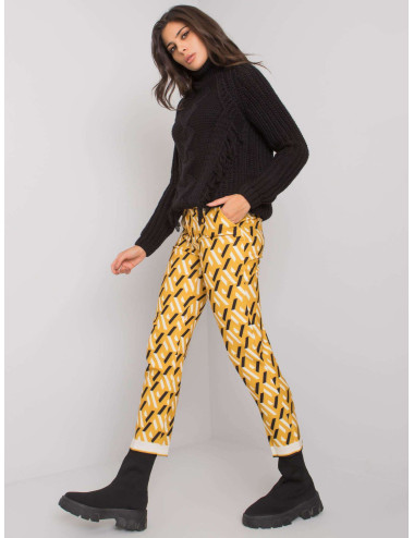 Black & Yellow Dorchester Patterned Trousers  