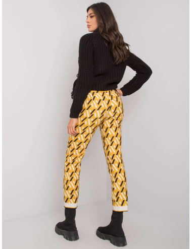 Black & Yellow Dorchester Patterned Trousers  
