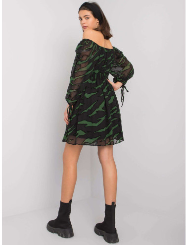 Black and green Spanish dress with Philippi prints 