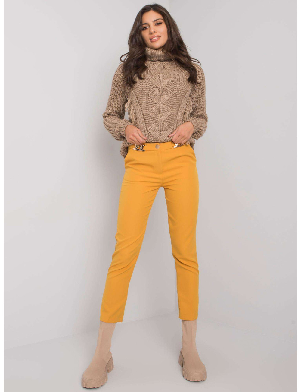 Mustard Elegant Beverley Trousers 