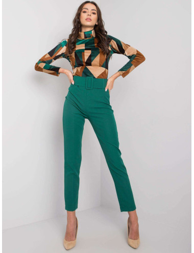 Green trousers with Aurella belt 
