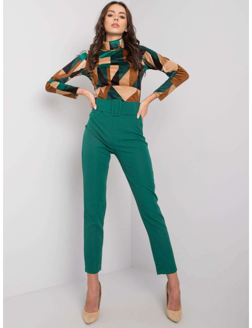 Green trousers with Aurella belt 