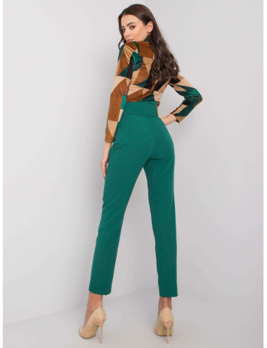 Green trousers with Aurella belt 
